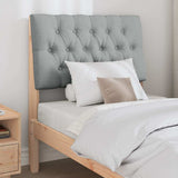 Upholstered Headboard Light Grey 75 cm Solid Pine Wood 879369