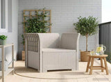 1-Seater Armchair Rattan Look PP White 8011850