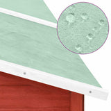 Outdoor Rabbit Hutch with Run Red and White Solid Fir Wood 170875