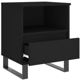 ZNTS Bedside Cabinet Black 40x35x50 cm Engineered Wood 830638