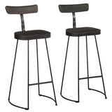 Bar Stools 2 pcs Black 49x43x103 cm Solid Wood Mango 4013515