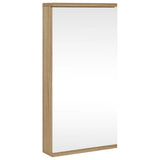 Corner Bathroom Mirror Cabinet Oak 30x24x60 cm 357980