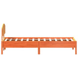 Bed Frame without Mattress Wax Brown 100x200 cm Solid Wood Pine 3207220