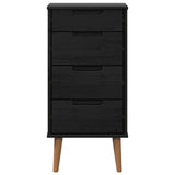 Chest of Drawers MOLDE Black 40 x 35 x 82 cm Solid Pine Wood 42020935