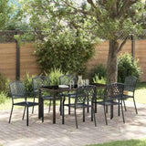 Garden Dining Set 7 pcs Anthracite Powder-Coated Steel 3379307