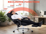 Office Chair with 6-point Vibration Massage and Heat, Fabric Desk Chair with Footrest, High Back, T3398P552511