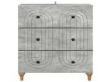 Drawer Cabinet Concrete Grey 66 x 34.5 x 90 cm Engineered Wood 894148