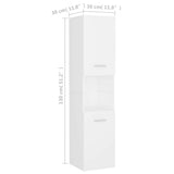 Bathroom Cabinet White 30x30x130 cm Engineered Wood 804997