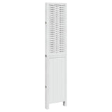 Room Divider 4 Panels White Solid Wood Paulownia 358722