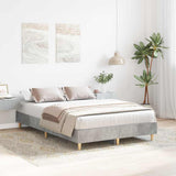 Bed Frame Concrete Grey 193 x 123 x 25 cm Engineered Wood 861078