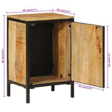 Bathroom Cabinet 40x30x60 cm Solid Wood Mango and Iron 358574