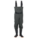 Chest Waders with Boots and Belt Dark Green Size 42 4016994