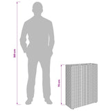 Tall Planter Black 55 x 22 x 70 cm Poly Rattan 42026873