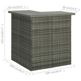 Corner Bar Table Grey 100x50x105 cm Poly Rattan 313482
