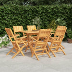7 Piece Garden Dining Set Solid Wood Teak 3155010
