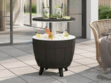 3-in-1 Ice Cooler Table Black Polypropylene 364159