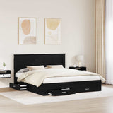 Bed Frame with Drawer with Headboard Manual Engineered Wood 3410290
