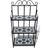 Plant Stand Plant Display Black White Mosaic Pattern 41133