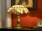 Stained Glass Table Lamp, Handmade Antique Bedside Lamp, Decorative Night Light for Bedroom, Living T3398P343131