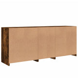 Sideboard with LED Lights Smoked Oak 162x37x67 cm 3208999