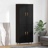 Highboard Black Oak 69.5 x 34 x 180 cm Engineered Wood 3416271