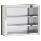 Kitchen Wall Cabinet with Shelves Stainless Steel 376446