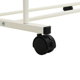 Clothes Rack with Shelf with Wheel White 80 x 53 x 156 cm 42021357