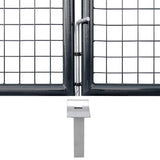 Mesh Garden Gate Galvanised Steel 300x75 cm Grey 143362