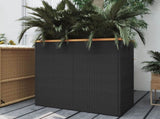 Planter Black 80x40x80 cm Poly Rattan 319417