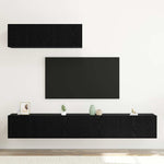 TV Cabinet Set 3 pcs Black oak 200 x 30 x 30 cm Engineered wood 3332502