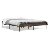 Bed Frame without Mattress Brown Oak 120x190 cm Small Double 845050