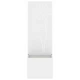 Garden Privacy Screen White 50 x 150 cm Cold-rolled steel 876456