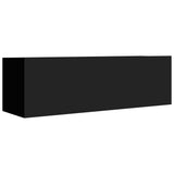 6 Piece TV Cabinet Set Black Engineered Wood 3078768