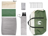 Camping Tent with Roof Green 6-Person Polyester and Steel 42028652