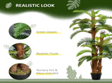 Set of 2 Artificial Plant Tropical Palm in Pot, Fake Plants for Home Indoor Outdoor Decor, 150cm, T3398P377670