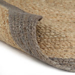 Handmade Rug Jute with Grey Border 240 cm 343604