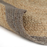 Handmade Rug Jute with Grey Border 240 cm 343604