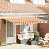 Retractable Awning Yellow 400 x 200 cm Fabric 3329834