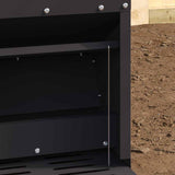 Chicken Treadle Feeder Black 25 x 42 x 40 cm Cold-Rolled Steel 874687