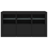 Sideboard with LED Lights Black 123x37x67 cm 3209059