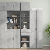 Slim Storage Cabinet Concrete Grey 45x42.5x225 cm Engineered Wood 3281297