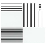 Glass Door Striped Black 102.5 x 3.5 x 201.5 cm Aluminium 42012456