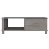 Coffee Table HAMAR Light Grey 100x55x35 cm Solid Wood Pine 340455