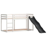 Bunk Bed with Slide&Ladder without Mattress White 90x190 cm Single 3284246
