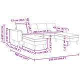 Living Room Couch 3 pcs Cloud Grey Polyester 3335120