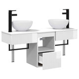 Bathroom Furniture Set 3 pcs High Gloss White Engineered Wood 3405581