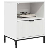 Bedside Cabinet White 49 x 36 x 61 cm Engineered wood 883474