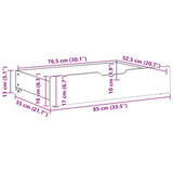 Under-Bed Drawers 2 pcs White 85x55x17 cm Solid Wood Pine 850927