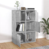 Storage Cabinet Concrete Grey Engineered Wood Medium 801138