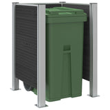 Garbage Bin Fence Grey 85 x 85 x 115 cm Aluminium and WPC 42039182